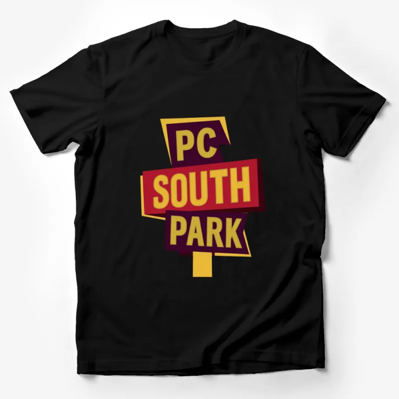 Unisex South Park Inspired T-Shirt, Bold PC Text Design, Casual Fan Apparel, Gift Idea, All Sizes Male T-Shirt