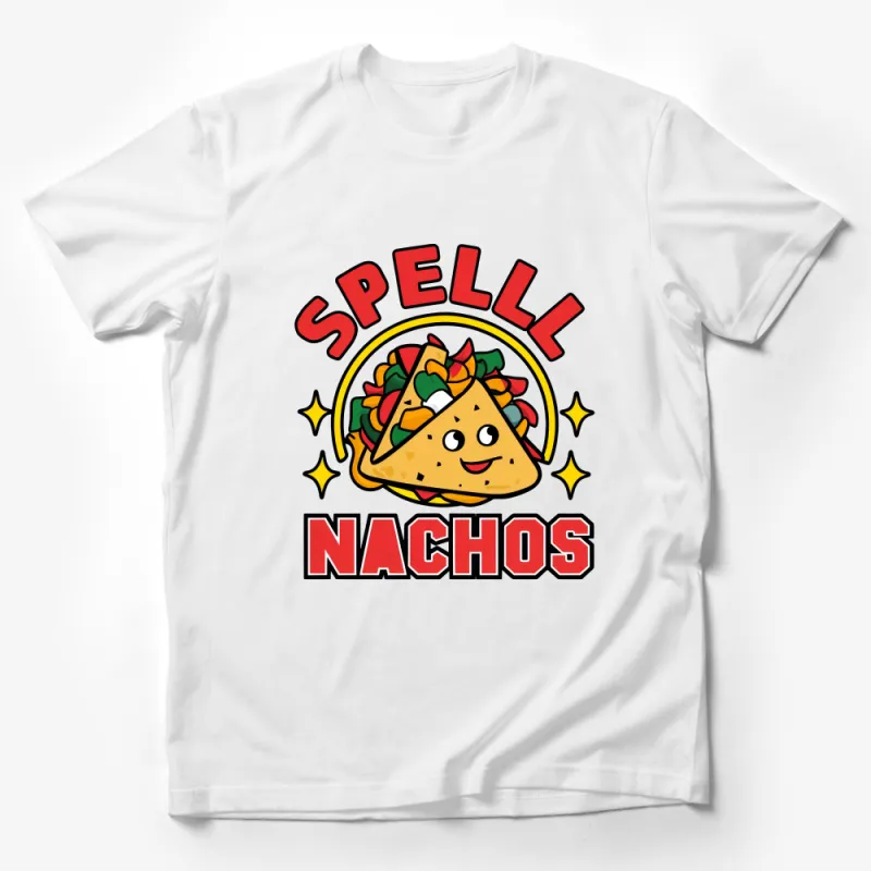 Funny Taco Graphic T-Shirt, Spell Nachos Cute Food Tee, Unisex Casual Shirt, Comfortable Cotton Top, Gift for Food Lovers Male T-Shirt