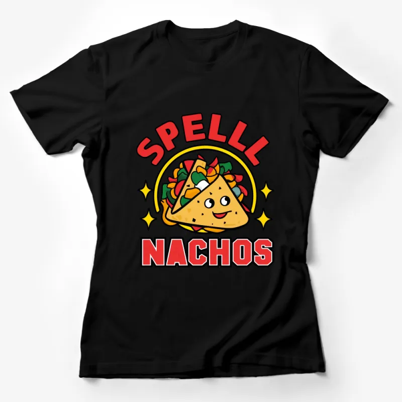 Funny Taco Graphic T-Shirt, Spell Nachos Cute Food Tee, Unisex Casual Shirt, Comfortable Cotton Top, Gift for Food Lovers Female T-Shirt