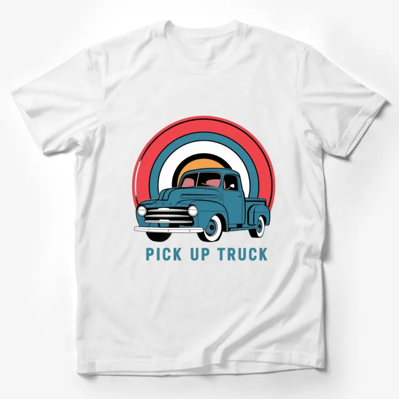 Vintage Pickup Truck T-Shirt, Classic Car Enthusiast Tee, Retro Style Casual Wear, Cool Graphic Shirt for Men and Women Male T-Shirt