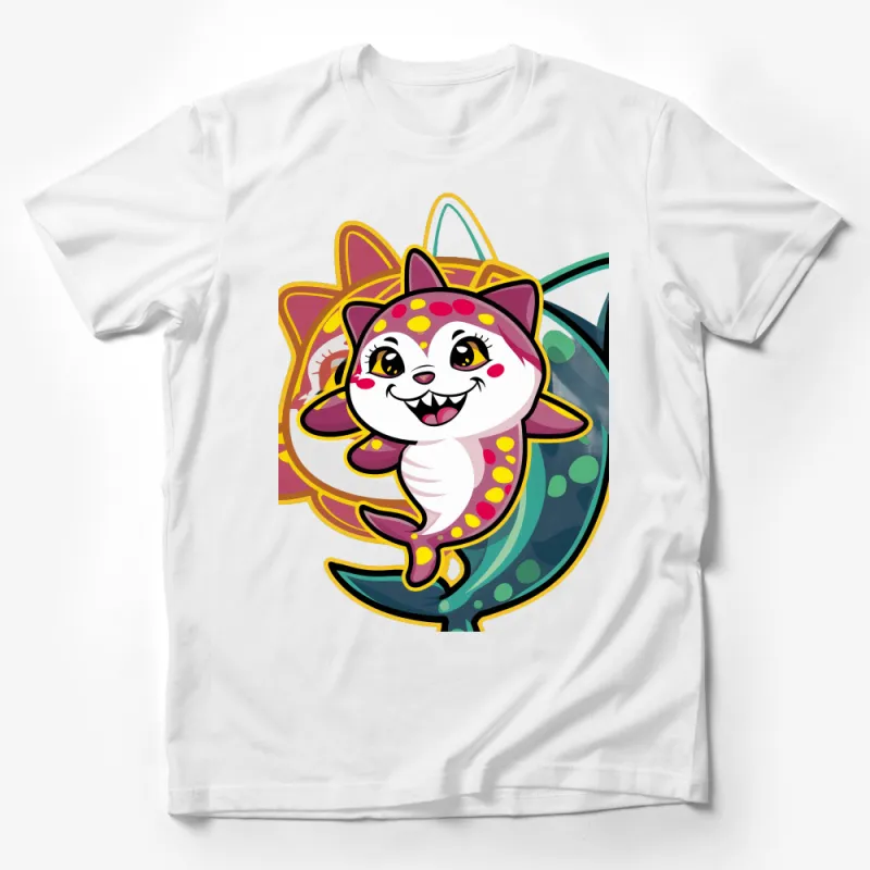 Kids Cute Fantasy Creature T-Shirt, Colorful Animal Character Tee, Playful Cartoon Monster Shirt for Children Male T-Shirt