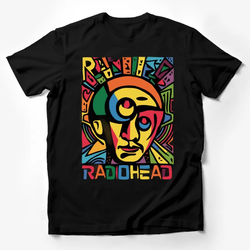 Colorful Abstract Face Art T-Shirt, Unisex Graphic Tee, Bold Modern Art Inspired, Casual Streetwear, Unique Design Shirt Male T-Shirt