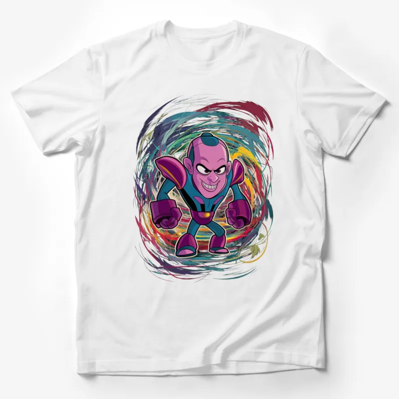 Colorful Animated Superhero Character Graphic T-Shirt for Kids and Adults Male T-Shirt