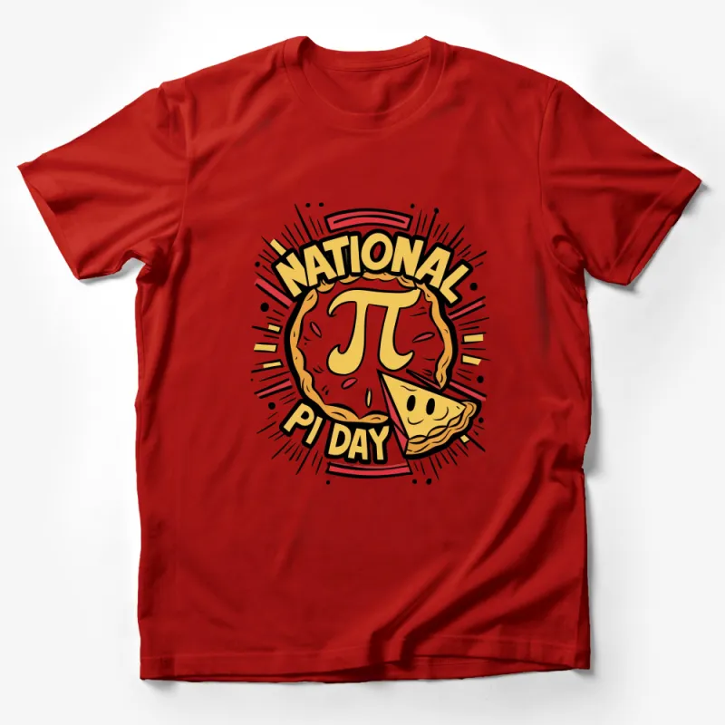 National Pi Day Celebration T-Shirt, Unique Math Lover Pie Design, Geeky Apparel Male T-Shirt