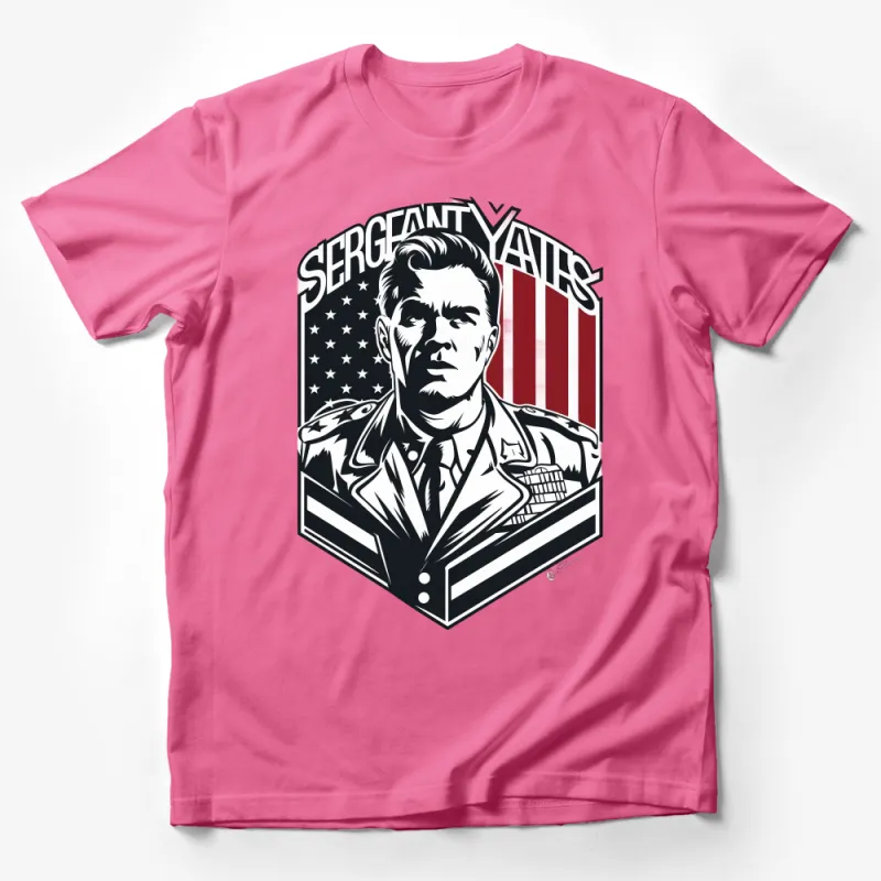 Sergeant Patriotic Military T-Shirt, Vintage Army Graphic Tee, American Flag Soldier Shirt, Unisex Cotton Shirt Gift for Veterans Male T-Shirt