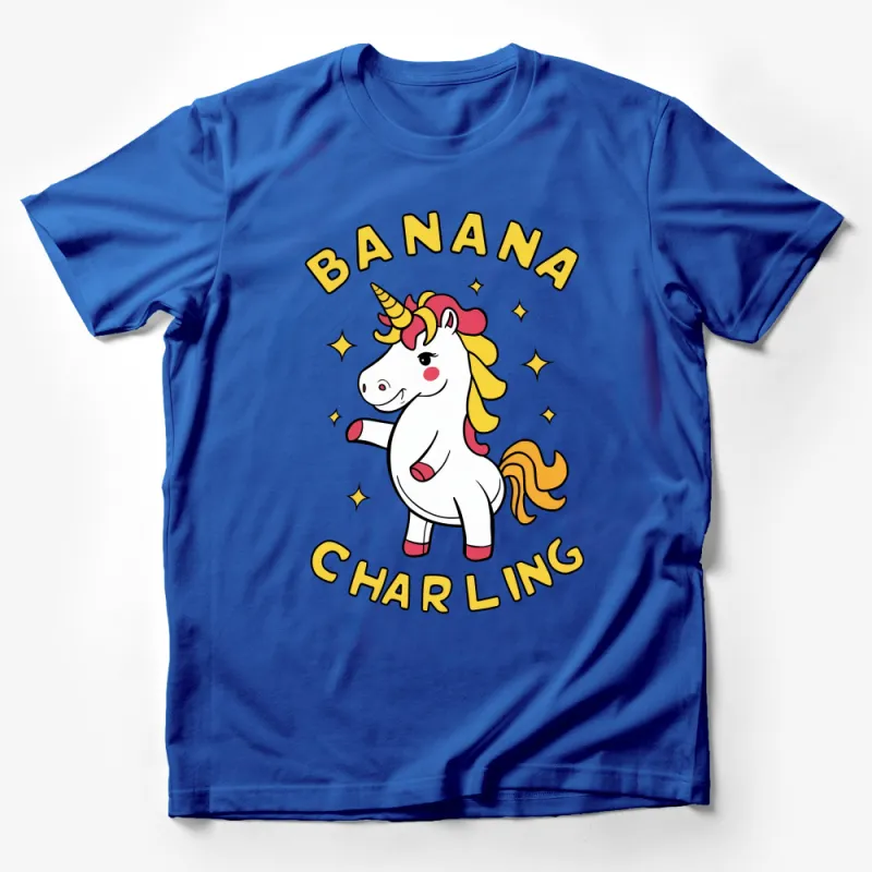 Funny Banana Unicorn T-Shirt, Cute Magical Unisex Tee, Kawaii Charling Unicorn Graphic Shirt, Gift Idea for Friends Male T-Shirt