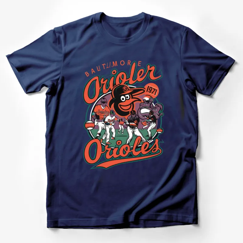 Vintage Baltimore Orioles 1971 Inspired T-Shirt, Classic Baseball Team Graphic Tee, Retro Sports Fan Apparel, Unisex Male T-Shirt