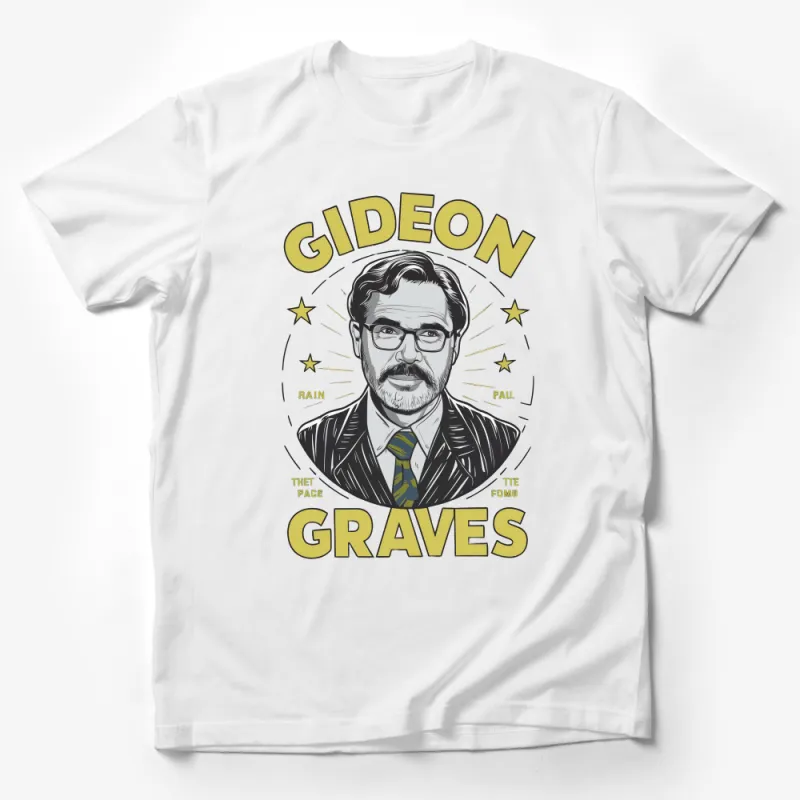 Vintage-Inspired Gideon Graves Graphic T-Shirt, Iconic Character Illustration Tee, Retro Style Casual Wear for Fans Male T-Shirt