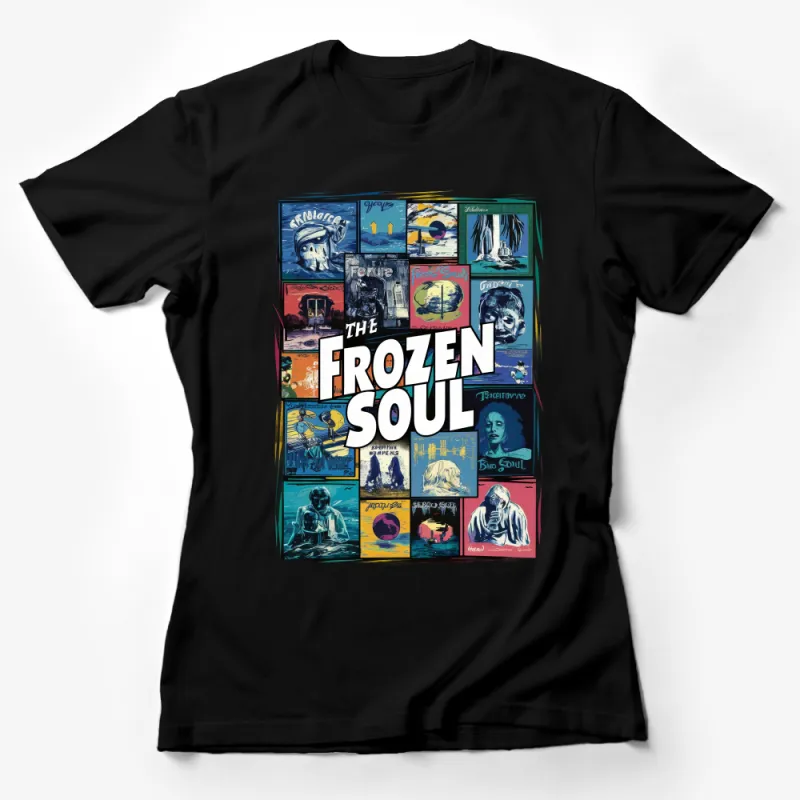 Vintage Comic Book Panels The Frozen Soul Graphic T-Shirt, Colorful Retro Art Tee Female T-Shirt