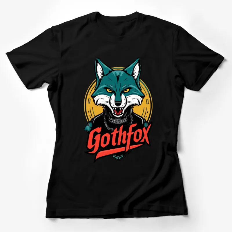 Striking Gothfox Graphic T-Shirt, Artistic Animal with Attitude Design, Bold Unisex Shirt Female T-Shirt