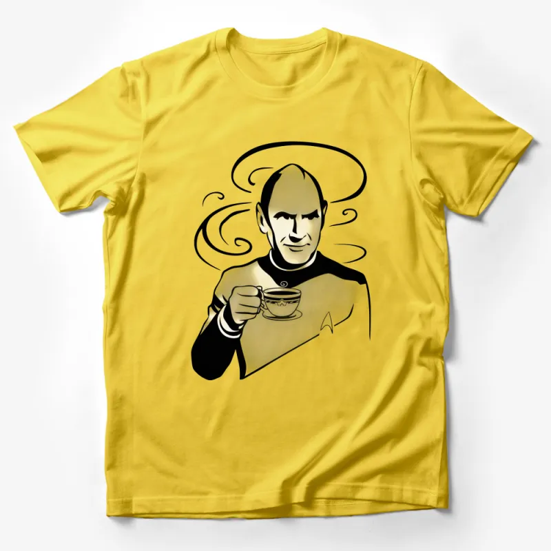 Classic Sci-Fi Captain T-Shirt, Vintage Space Adventure Tee, Iconic Leader Graphic Shirt, Unique Fandom Gift, Unisex Apparel Male T-Shirt