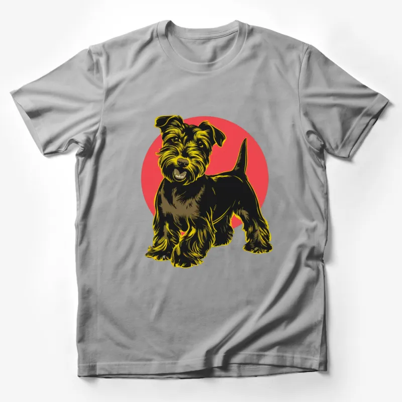 Schnauzer Dog T-Shirt, Vintage Style Graphic Tee, Pet Lover Gift, Unisex Men Women Clothing Male T-Shirt