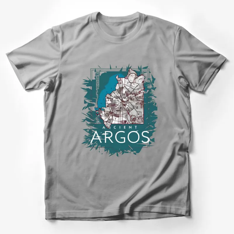 Vintage Argos Map T-Shirt, Men's Graphic Tee, Urban Explorer Shirt, City Map Streetwear, Unique Geography Gift, Cool Travel Top Male T-Shirt