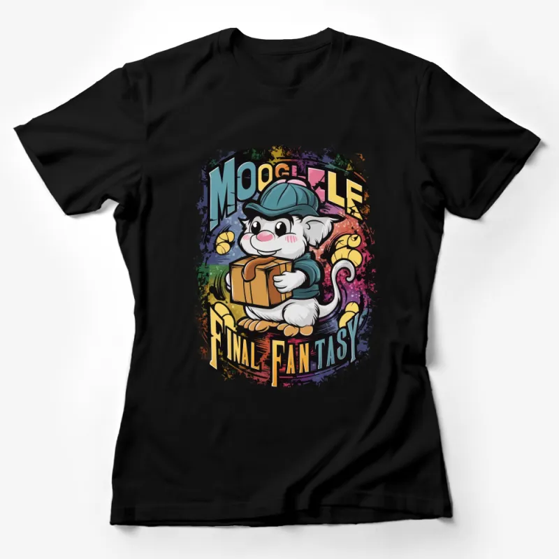 Vintage Final Fantasy Moogle T-Shirt, Retro Gamer Gift, Unisex Fantasy Game Tee, Geeky Shirt, Gaming Apparel, Nerdy Clothing Female T-Shirt