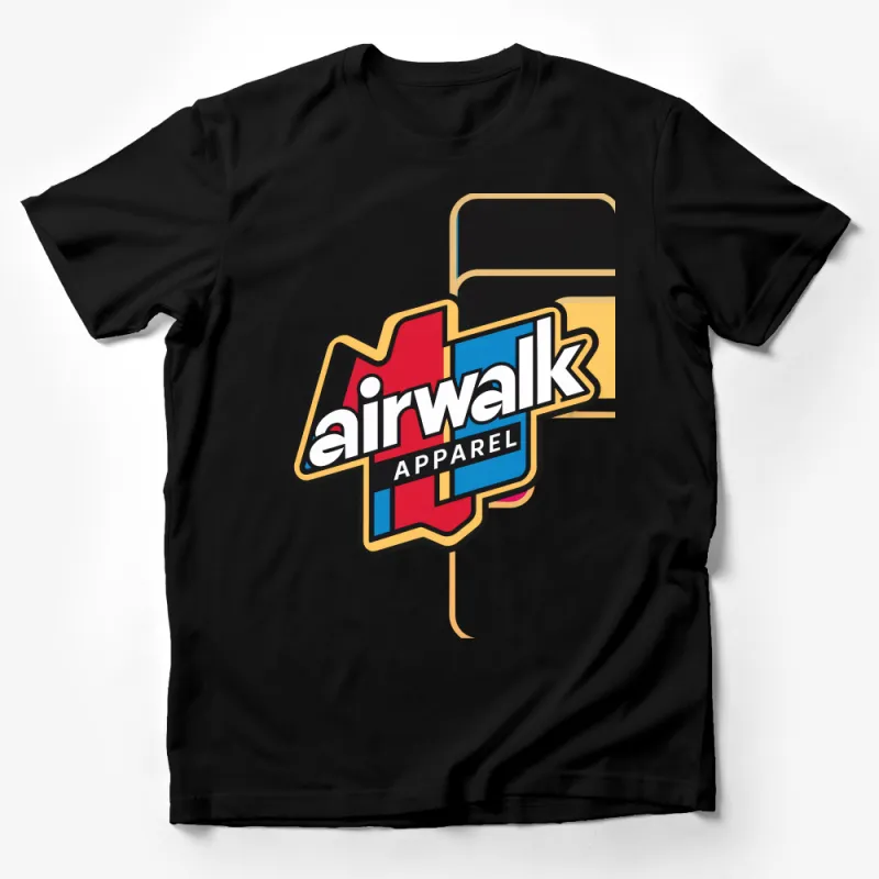 Vintage Logo T-Shirt, Retro Skate Brand Tee, Unisex Airwalk Apparel Top, Casual Streetwear Male T-Shirt