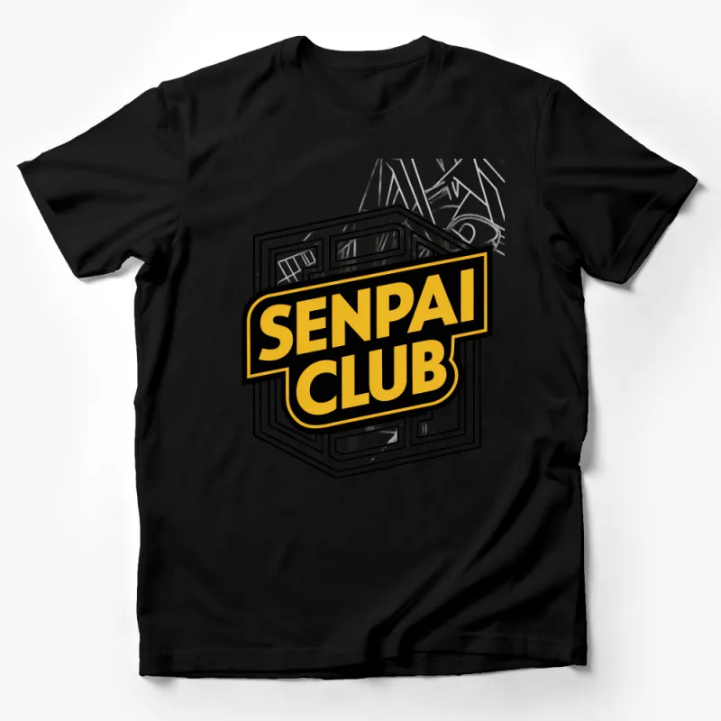 Senpai Club Graphic Tee, Anime Inspired T-Shirt, Bold Text Streetwear, Unisex Fashion Top, Casual Otaku Apparel, Trendy Shirt Design Male T-Shirt