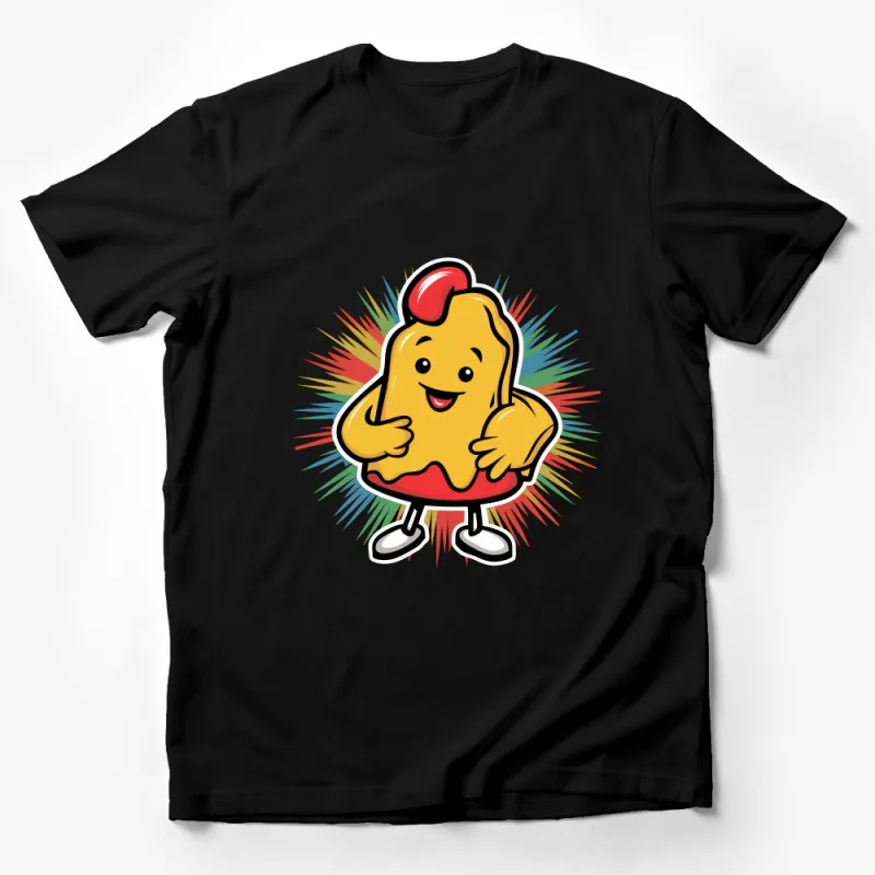 Funny Dancing Taco T-Shirt, Colorful Taco Cartoon Tee, Unisex Food Lover Shirt, Casual Comfortable Graphic Top Male T-Shirt