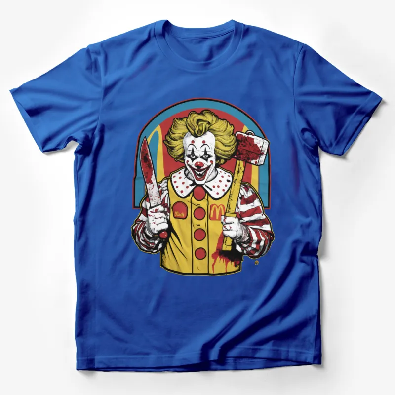 Colorful Clown Graphic T-Shirt, Bold Tee with Cartoon Character, Funny Circus Theme Shirt, Unisex Tee Male T-Shirt