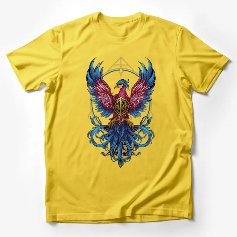 Mythical Phoenix Graphic T-Shirt, Colorful Bird Art Tee, Men's Women's Fashion Top, Unique Fantasy Animal Shirt, Gift Idea Male T-Shirt