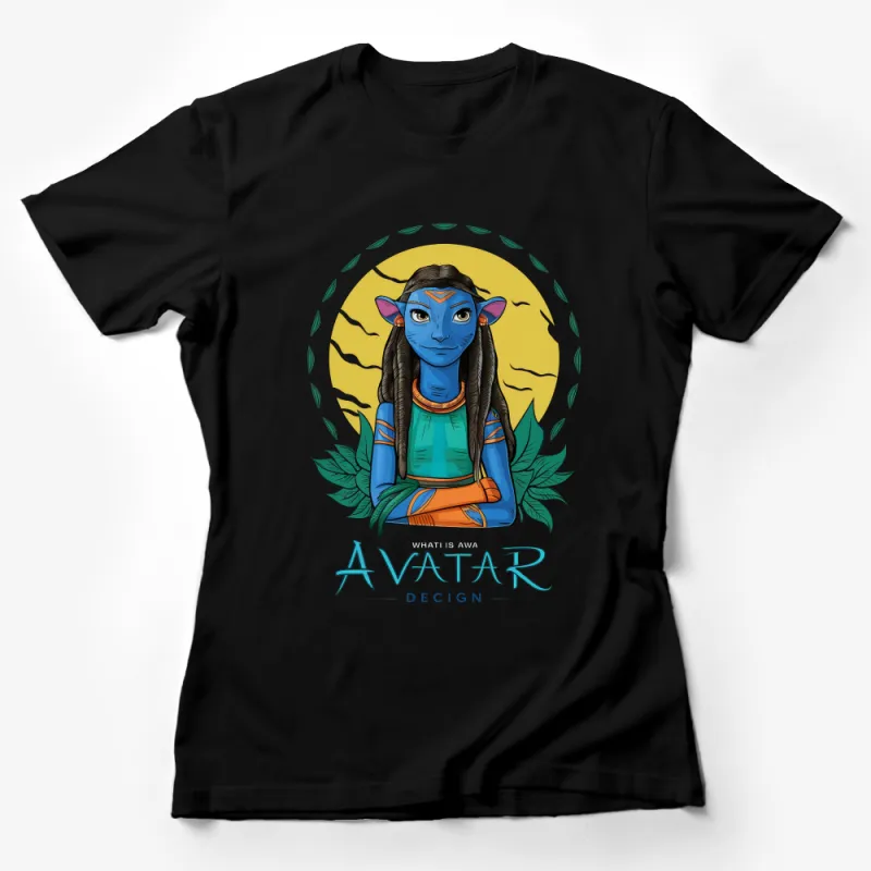 Avatar Inspired Graphic Tee, Sci-Fi Fantasy Movie Fan Art T-Shirt, Unisex Adult Clothing, Casual Wear, Unique Illustration Apparel Female T-Shirt