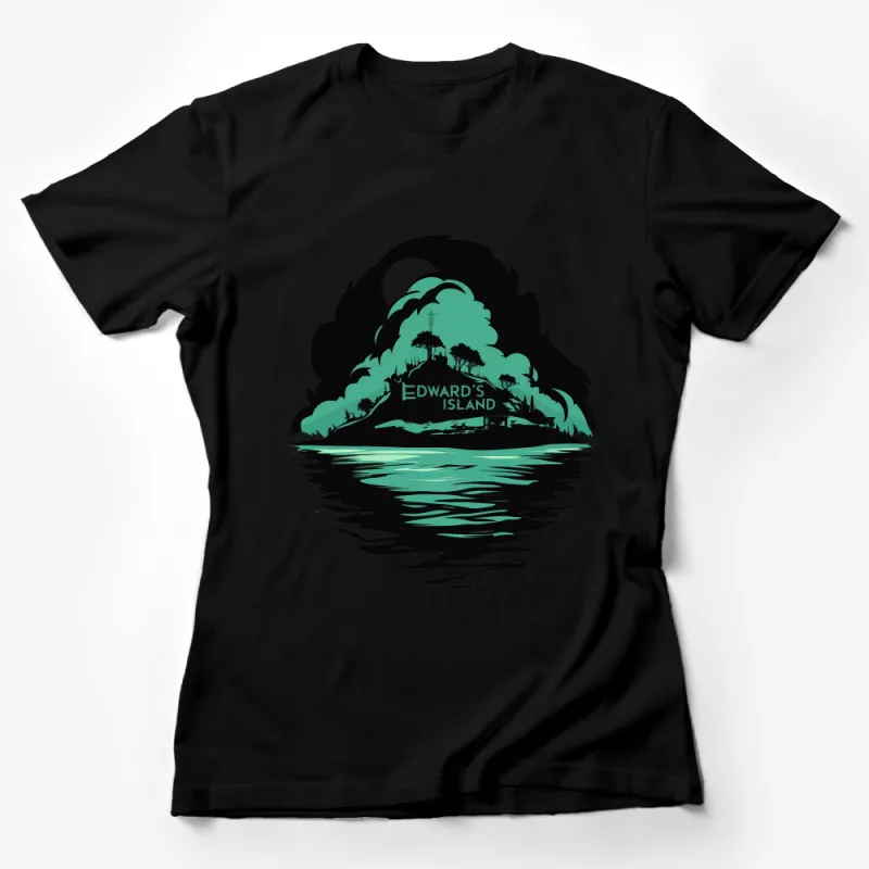 Edward's Island Graphic Tee, Unique Nature Reflection Art, Unisex T-Shirt Design, Adventure Awaits Shirt, Outdoor Lover Gift Idea Female T-Shirt