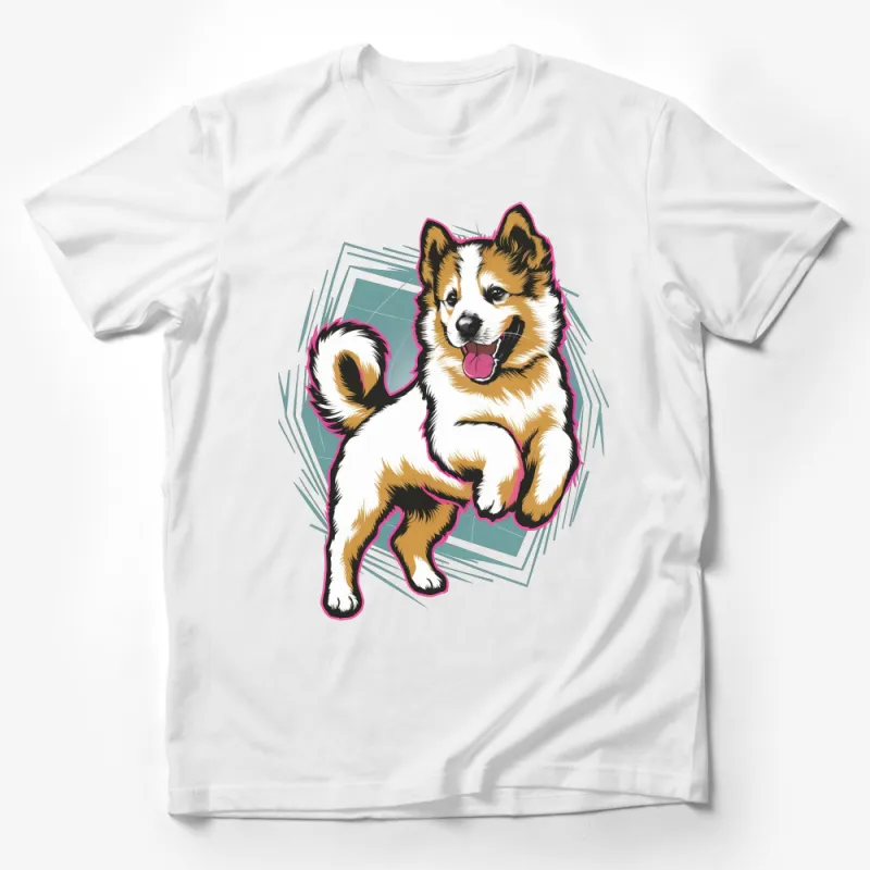 Cute Corgi T-Shirt, Adorable Dog Graphic Tee, Pet Lover Casual Shirt, Unisex Animal Print Top, Gift for Dog Owners, Fun Puppy Apparel Male T-Shirt