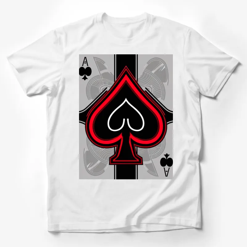 Ace of Spades T-Shirt, Graphic Tee, Poker Card Design, Unisex Adult Fashion, Casual Streetwear, Cool Gift for Card Players Male T-Shirt