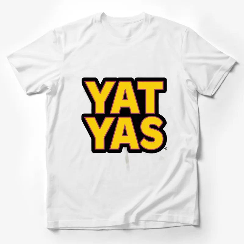 Graphic Tee YAT YAS Bold Letters, Vintage Style T-Shirt, Military Slogan Casual Shirt, Unisex Apparel, Fashion Statement Top, Gift Male T-Shirt