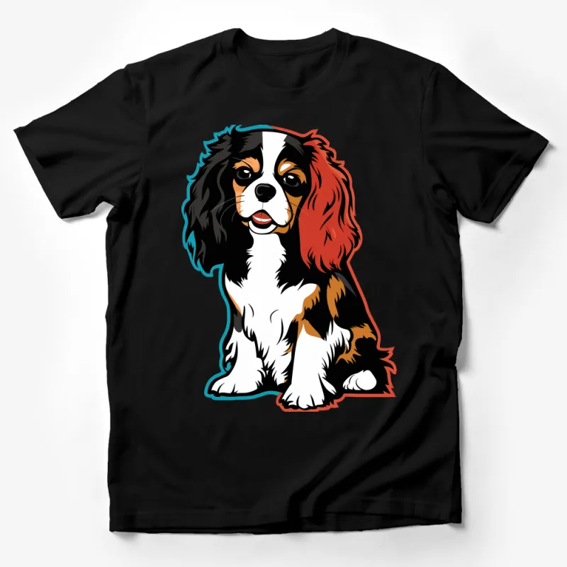 Cute Cavalier King Charles Spaniel Dog T-Shirt, Unisex Graphic Tee, Animal Lover Gift, Casual Pet Owner Apparel, Soft Cotton Shirt Male T-Shirt