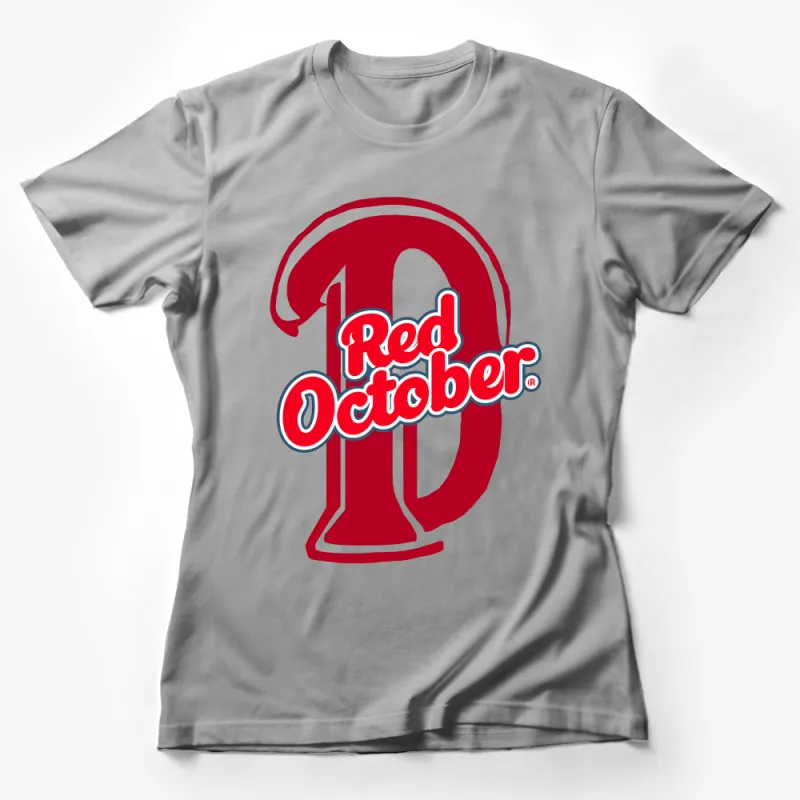 Red October Inspired T-Shirt, Bold Graphic Tee, Unisex Apparel, Casual Fashion Top, Streetwear, Retro Style Shirt Female T-Shirt