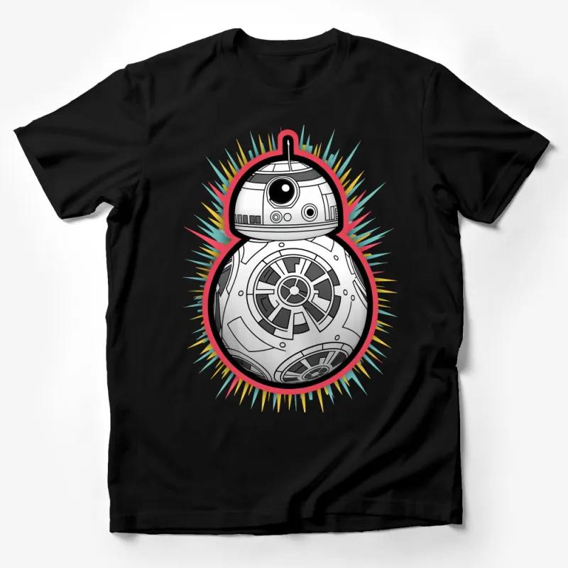 Sci-Fi Droid T-Shirt, Retro Robot Design Tee, Unisex Adult Space Opera Apparel, Casual Geek Fashion, Fan Gift Idea, Cool Nerd Wear Male T-Shirt