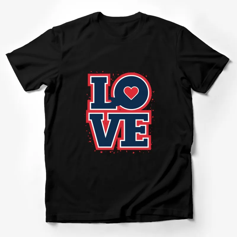 Vintage Love Graphic Tee, Retro Style Love T-Shirt, Distressed Love Shirt, Casual Streetwear Male T-Shirt