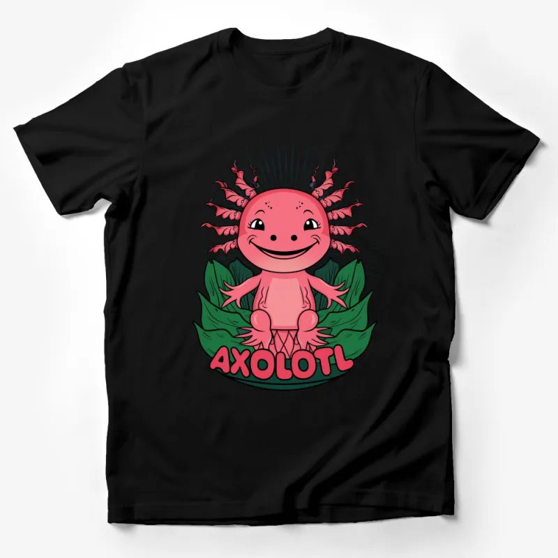 Cute Axolotl T-Shirt, Funny Amphibian Lover Tee, Novelty Graphic Shirt for Men and Women, Unisex Casual Wear Male T-Shirt