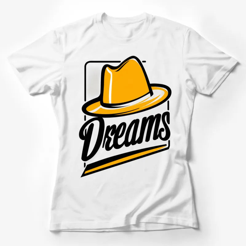 Trendy Dreams Hat Graphic Tee, Stylish Casual Unisex T-shirt, Urban Streetwear, Comfortable Cotton Apparel Female T-Shirt