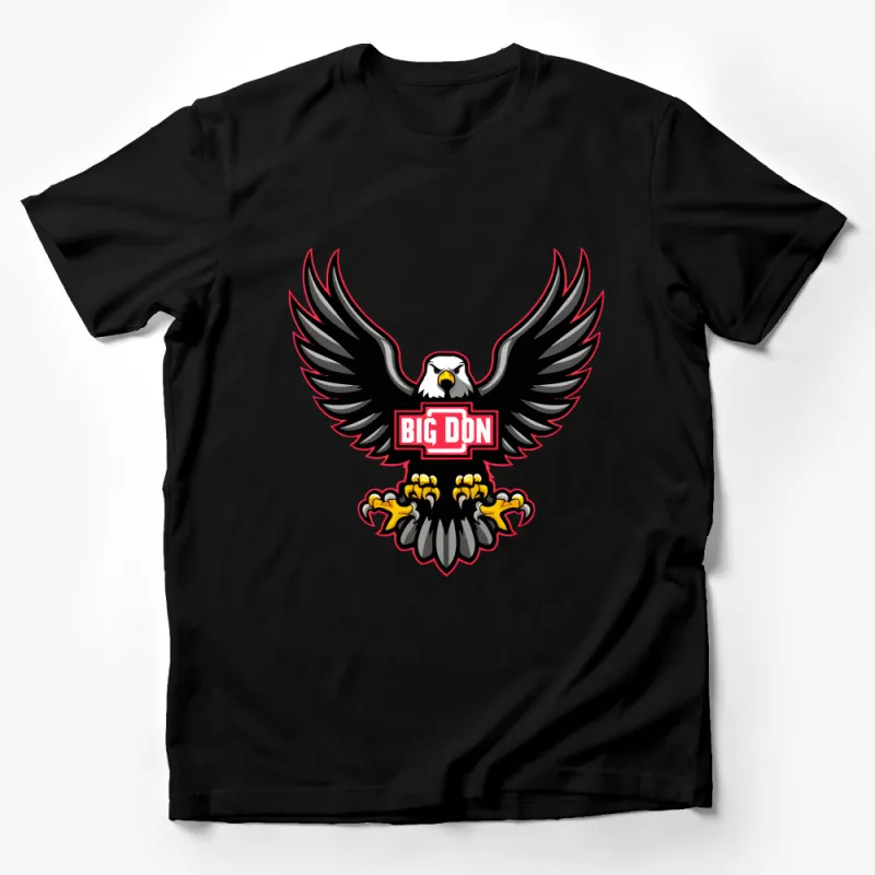 Bold Eagle Graphic T-Shirt, Patriotic Big Don Eagle Tee, Mens Casual Streetwear Top, Urban Style Bird Emblem Shirt Male T-Shirt