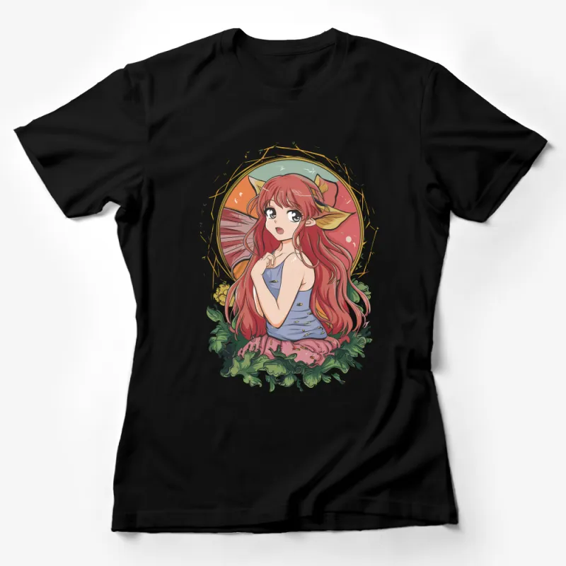 Fantasy Elf Girl T-Shirt, Magical Forest Creature, Anime Style Graphic Tee, Casual Wear, Artistic Design Female T-Shirt