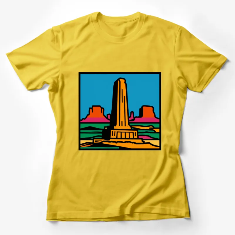 Retro Monument Valley Art T-Shirt, Vintage National Park Graphic Tee, Unisex Travel Landmark Shirt, Gift for Nature Lover Female T-Shirt