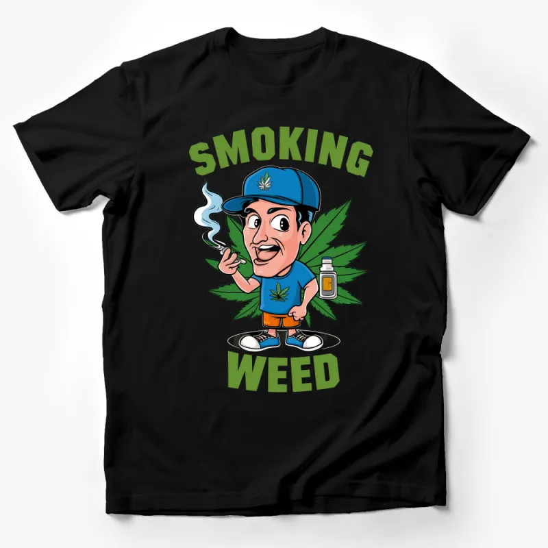 Funny Cannabis T-Shirt, Smoking Weed Graphic Tee, Marijuana Leaf Humor, Unisex Adult Casual Shirt, Gift for Stoner Friend Male T-Shirt