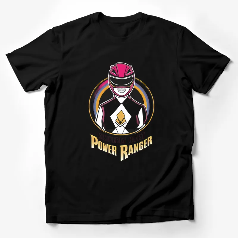 Pink Power Ranger T-Shirt, Retro Superhero Tee, Kimberly Hart Fan Top, Vintage Style Ranger Gear Apparel for All Ages Male T-Shirt