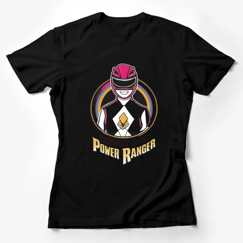 Pink Power Ranger T-Shirt, Retro Superhero Tee, Kimberly Hart Fan Top, Vintage Style Ranger Gear Apparel for All Ages Female T-Shirt