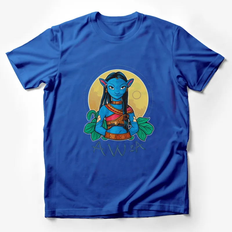 Avatar Inspired Alien Character T-Shirt, Sci-Fi Fan Art Tee, Fantasy Movie Graphic Shirt, Unisex Apparel Male T-Shirt