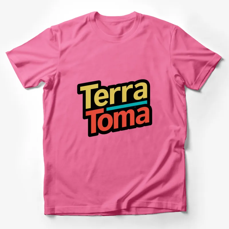 Retro Terra Toma Logo T-Shirt, Vintage Style Graphic Tee, Unisex Fashion Top, Casual Wear Shirt, Colorful Design Tee, Urban Apparel Male T-Shirt