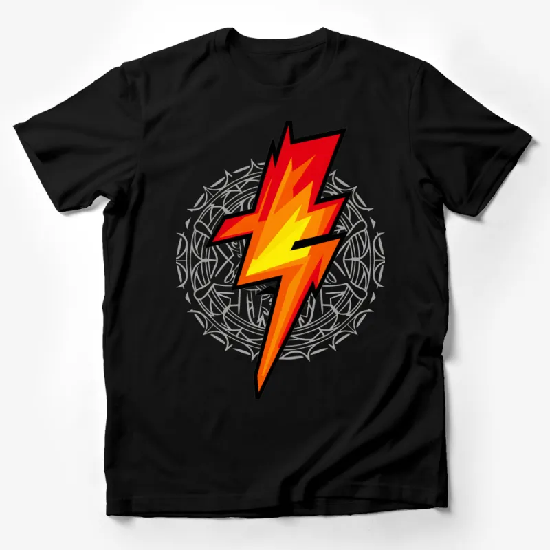 Electric Lightning Bolt Graphic Tee, Bold Colorful Unisex T-shirt, Trendy Streetwear Casual Top, Gift for Him or Her Male T-Shirt