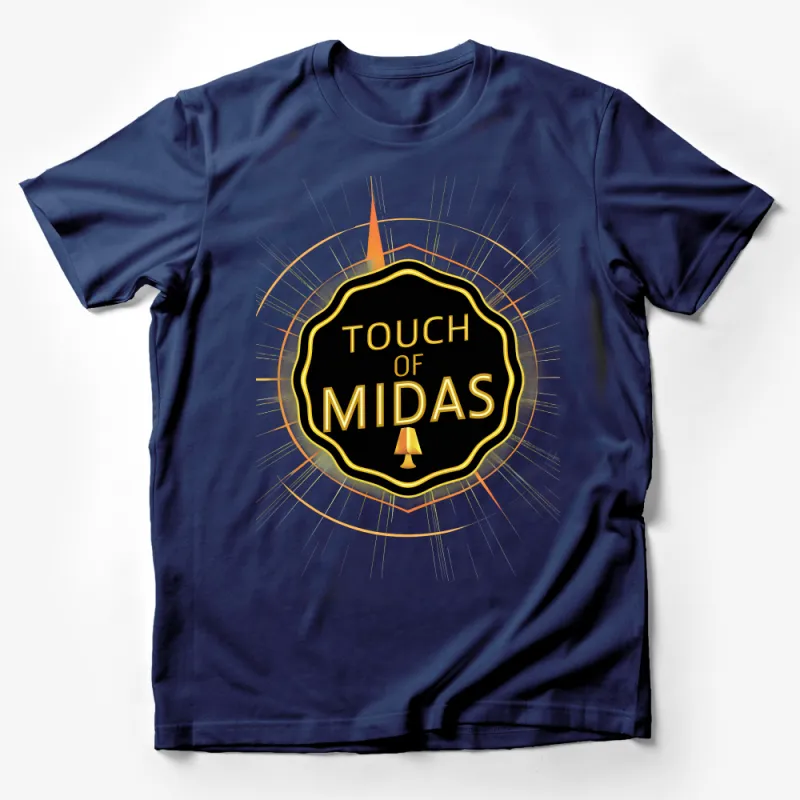 Touch of Midas Inspirational Quote T-Shirt, Gold Text Design, Unisex Tee, Motivational Graphic Shirt, Casual Streetwear, Unique Gift Male T-Shirt