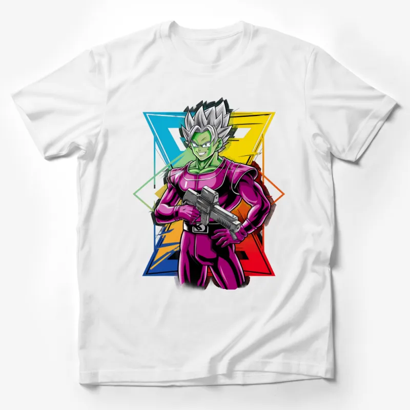 Anime Inspired Graphic Tee, Colorful Manga Character, Casual Unisex T-Shirt, Cool Pop Culture Shirt, Bold Statement Top, Gift for Fans Male T-Shirt