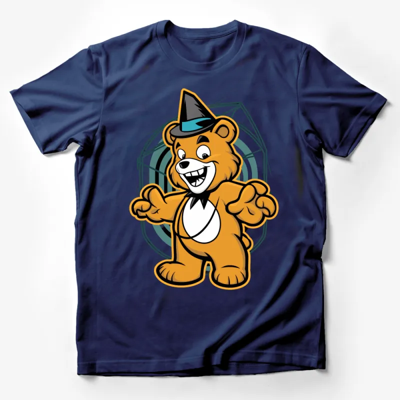 Cartoon Bear T-Shirt, Funny Animal Graphic Tee, Unisex Party Bear Shirt, Casual Comfort Wear for All Ages Male T-Shirt