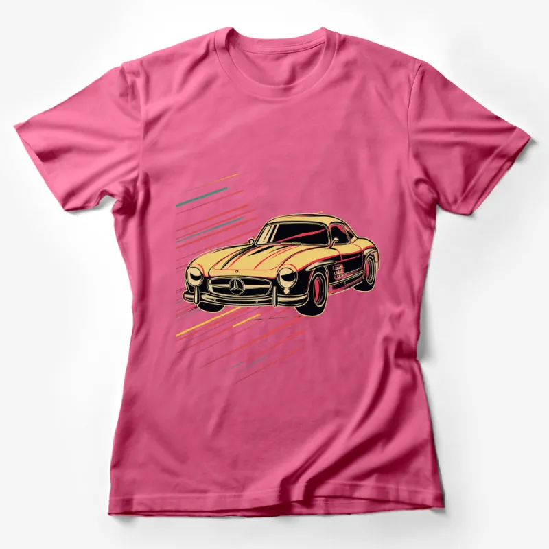 Vintage Car T-Shirt, Classic Automobile Graphic Tee, Retro Speed Lover Unisex Apparel, Gift for Car Enthusiasts Female T-Shirt