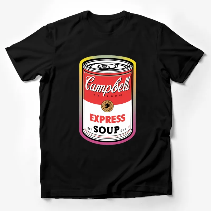 Vintage Soup Can T-Shirt, Retro Graphic Tee, Colorful Pop Art Shirt, Unisex Fashion, Casual Wear Male T-Shirt