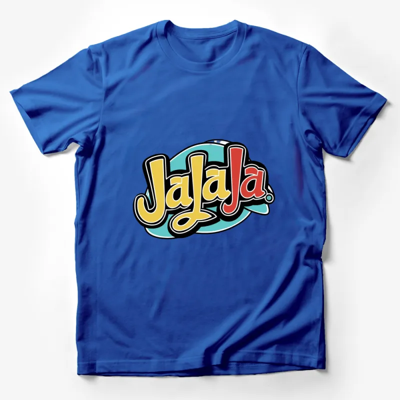 Colorful Jajaja Text Graphic T-Shirt, Funny Spanish Laughing Slogan Tee, Unisex Casual Shirt for Everyday Wear Male T-Shirt