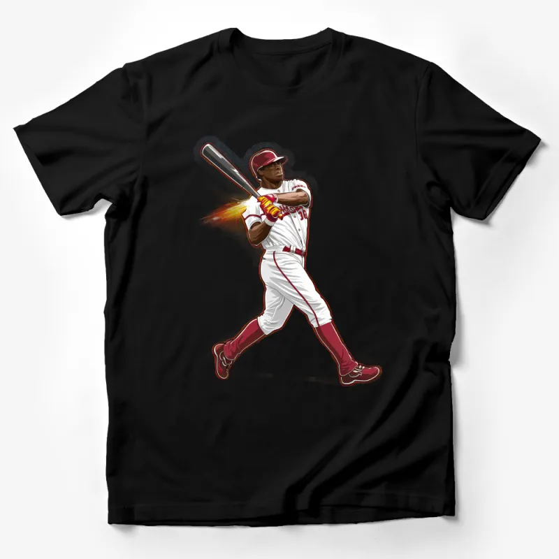 Vintage Baseball Player Graphic Tee, Retro Sports T-Shirt for Men, Casual Athletic Shirt for Baseball Lovers, Unique Gift Idea Male T-Shirt